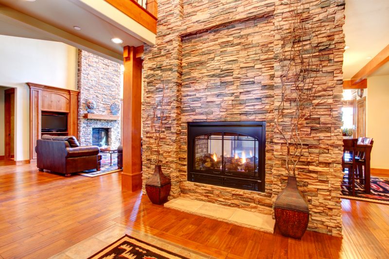 Stone Fireplace Setup